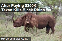 Texas Auction Winner Kills Black Rhino