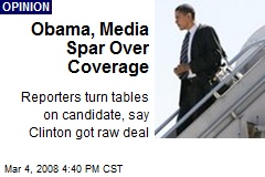 Obama, Media Spar Over Coverage