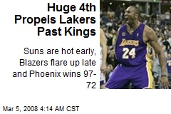 Huge 4th Propels Lakers Past Kings