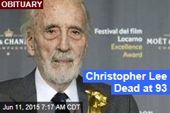 Christopher Lee Dead at 93