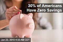 30% of Americans Have Zero Savings