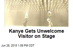 Kanye Gets Unwelcome Visitor on Stage