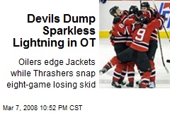 Devils Dump Sparkless Lightning in OT