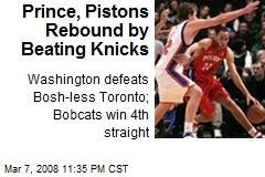 Prince, Pistons Rebound by Beating Knicks