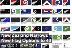 New Zealand Narrows New Flag Options to 40