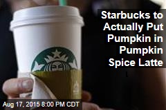Starbucks to Actually Put Pumpkin in Pumpkin Space Latte