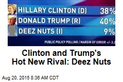 Clinton and Trump&#39;s Hot New Rival: Deez Nuts