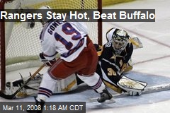 Rangers Stay Hot, Beat Buffalo