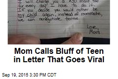 Mom&#39;s Letter Punishing Rebellious Teen Goes Viral