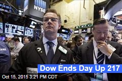 Dow Ends Day Up 217