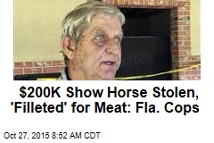 $200K Show Horse Stolen, &#39;Filleted&#39; for Meat: Fla. Cops