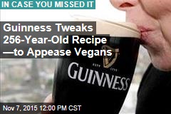 Guinness Tweaks 256-Year-Old Recipe &mdash;to Appease Vegans