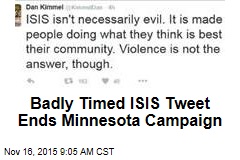 Badly Timed ISIS Tweet Ends Minn. Campaign