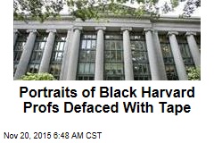 Portraits of Black Harvard Profs Defaced With Tape