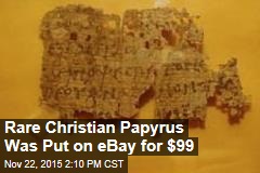 Rare Christian Papyrus on eBay for $99