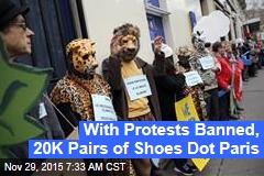 Instead of Protesters, 20K Pairs of Shoes Dot Paris