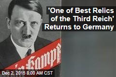 &#39;One of Best Relics of the Third Reich&#39; Returns to Germany