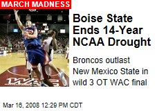 Boise State Ends 14-Year NCAA Drought