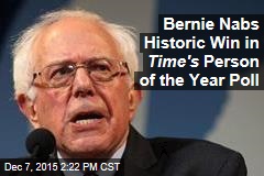 Bernie Nabs Historic Win in Time&#39;s Person of the Year Poll