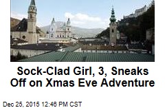Sock-Clad Girl, 3, Sneaks Off on Xmas Eve Adventure