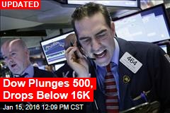 Dow Plunges 430, Dips Below 16K