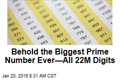 Behold the Biggest Prime Number Ever&mdash;All 22M Digits