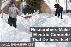 Researchers Make Electric Concrete That De-Ices Itself