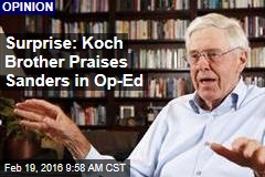 Surprise: Koch Brother Praises Sanders in Op-Ed