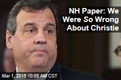 NH Paper: We Were So Wrong About Christie