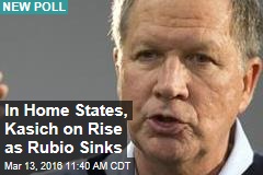 In Home States, Kasich on Rise as Rubio Sinks
