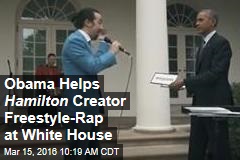 Obama Helps Hamilton Creator Freestyle Rap at White House