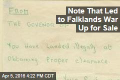 Note That Led to Falklands War Up for Sale