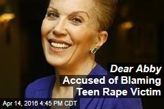 Dear Abby Accused of Blaming Teen Rape Victim