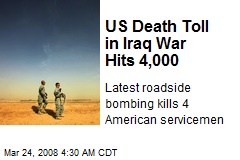 US Death Toll in Iraq War Hits 4,000