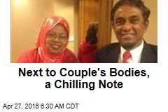Next to Couple&#39;s Bodies, a Chilling Note