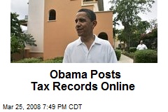 Obama Posts Tax Records Online