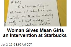 Woman Gives Mean Girls an Intervention at Starbucks