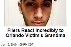 Fliers React Incredibly to Orlando Victim&#39;s Grandma