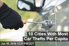 10 Cities With Most Car Thefts Per Capita