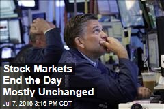 Stock Markets End the Day Basically Unchanged