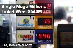 Single Mega Millions Ticket Wins $540M