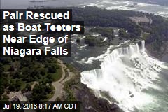 Pair Rescued as Boat Teeters Near Edge of Niagara Falls