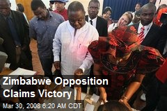 Zimbabwe Opposition Claims Victory