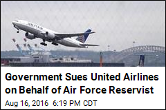 Government Sues United Airlines on Behalf of Air Force Reservist