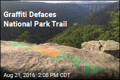 Graffiti Defaces National Park Trail
