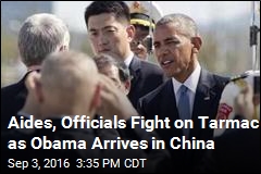 Bumpy Start to Obama&#39;s China Trip, Beginning With the Stairs