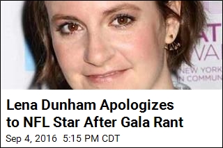 Lena Dunham Apologizes to NFL Star After Gala Rant