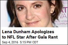 Lena Dunham Apologizes to NFL Star After Gala Rant