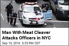 Man With Meat Cleaver Attacks Officers in NYC