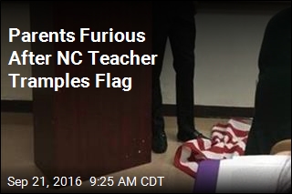Parents Furious After NC Teacher Tramples Flag